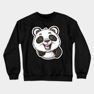 Exuberant Panda Buddy Sticker Crewneck Sweatshirt